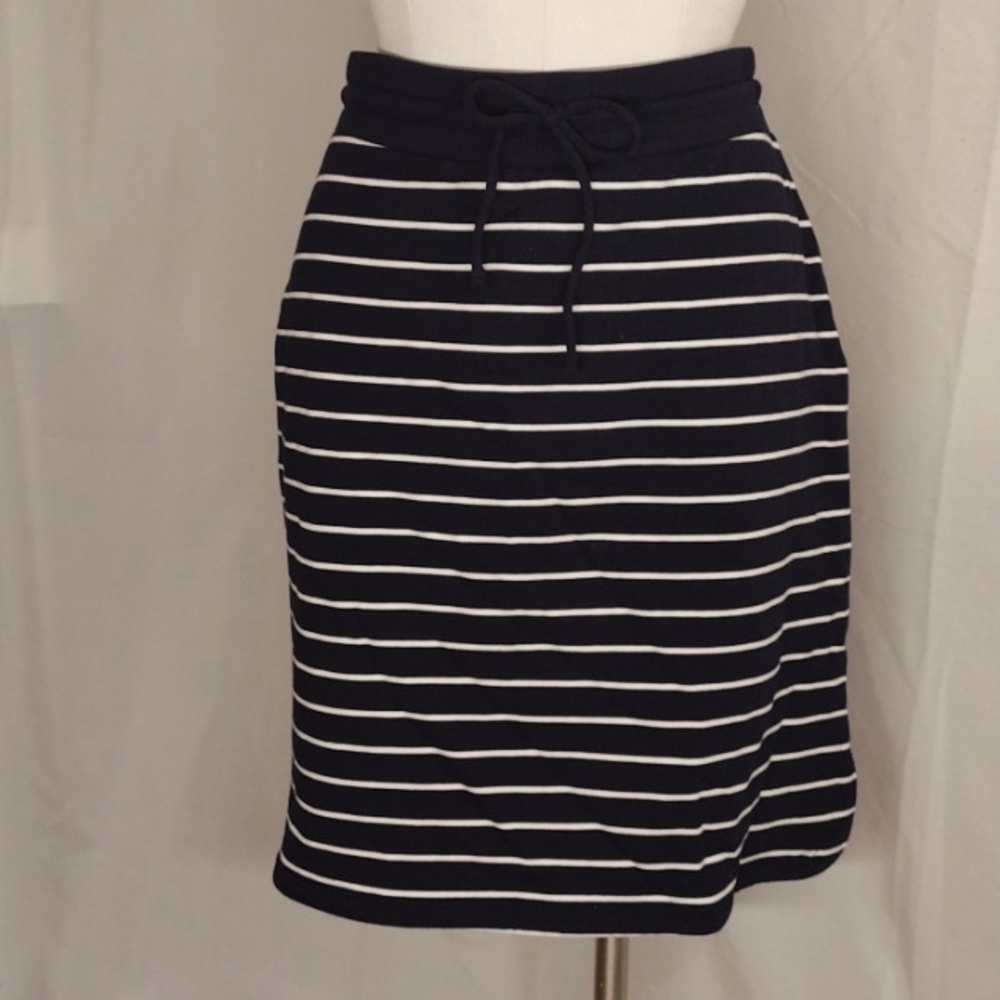 T by Talbots Nautical Striped Knit Skirt